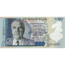 P65 Mauritius - 50 Rupees Year 2013 (Polymer)